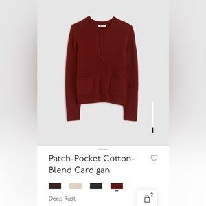 Madewell NWO Deep Red Cardigan Sweater size XXL